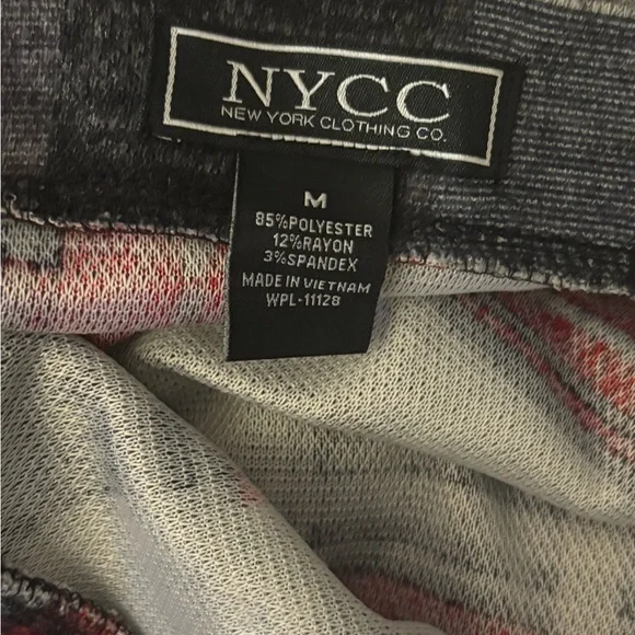 NYCC New York Clothing Co Plaid Midi Skirt Multicolor Womens Sz M Elastic Waist - Picture 4 of 6